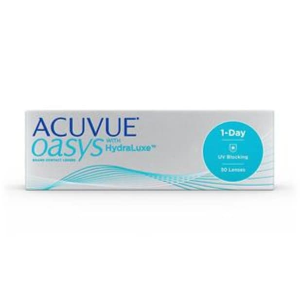 Eine Packung Acuvue Oasys 1-Day with HydraLuxe Kontaktlinsen